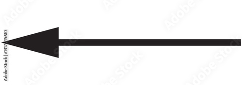 Set of long arrow vector, icon. red horizontal double side arrow. Straight long arrow vector icon set. Long arrows left and right in flat style. Long arrow silhouette, symbol, icon