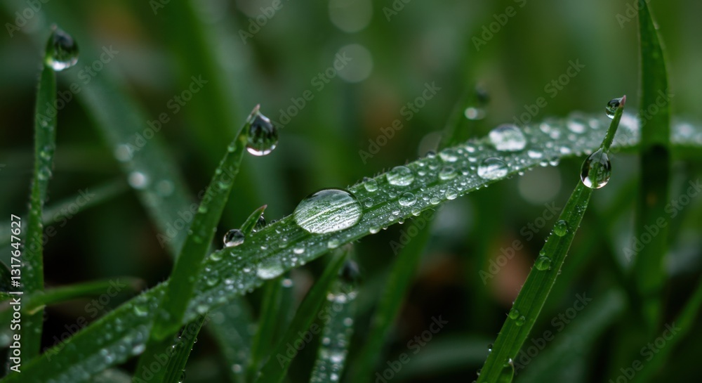 Dewdrops on Grass Dewdrops on Grass