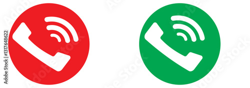 Phone icon set. Telephone symbol. Contact us. Vector illustration.