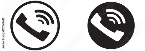 Phone icon set. Telephone symbol. Contact us. Vector illustration.