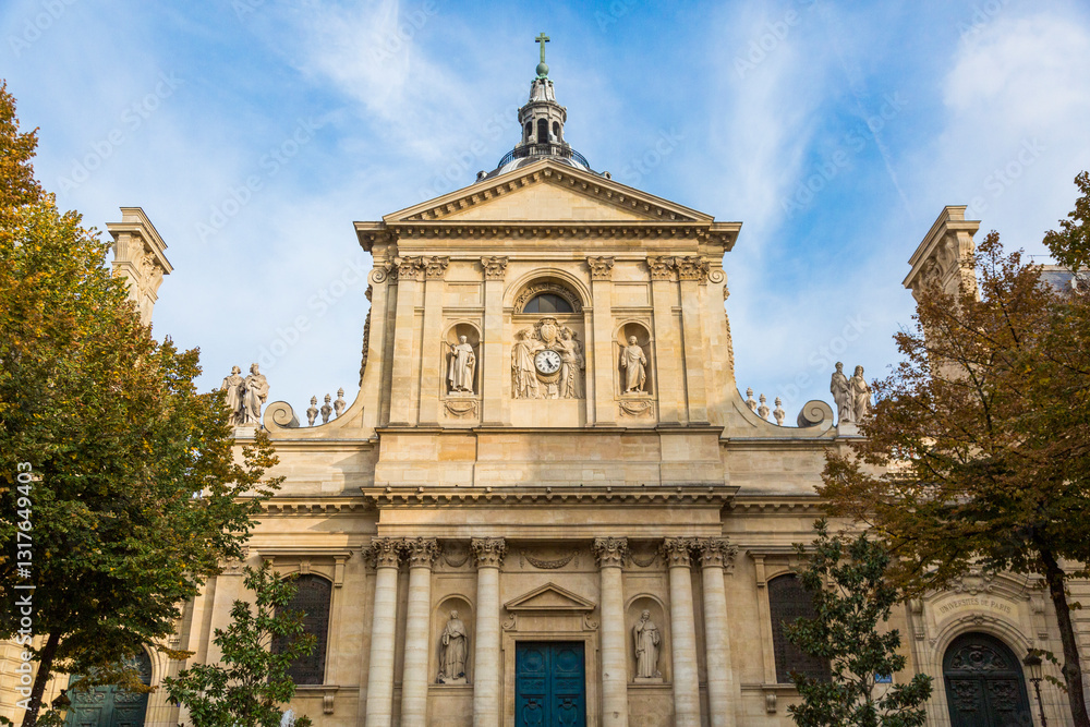 Fototapeta premium Europe, Paris.Saint-Étienne-du-Mont, Catholic church. On Montagne Sainte-Geneviève ,5th arrondissement. Shrine of St. Geneviève, the patron saint of Paris.
