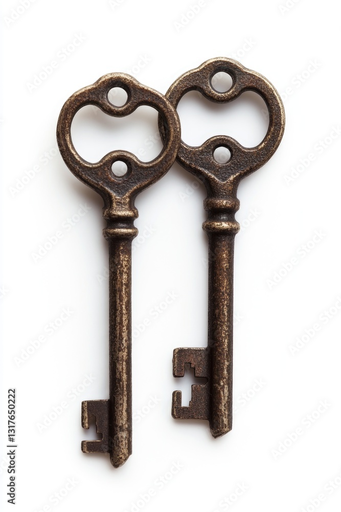 Keys, isolated on white background Keys, isolated on white background