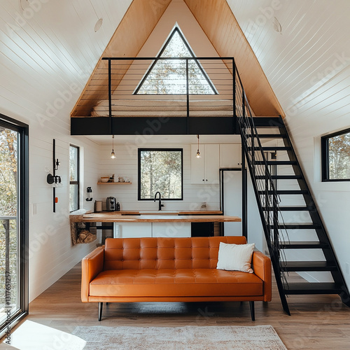 Obraz na płótnie une belle mini-maison. IA Generative w salonie