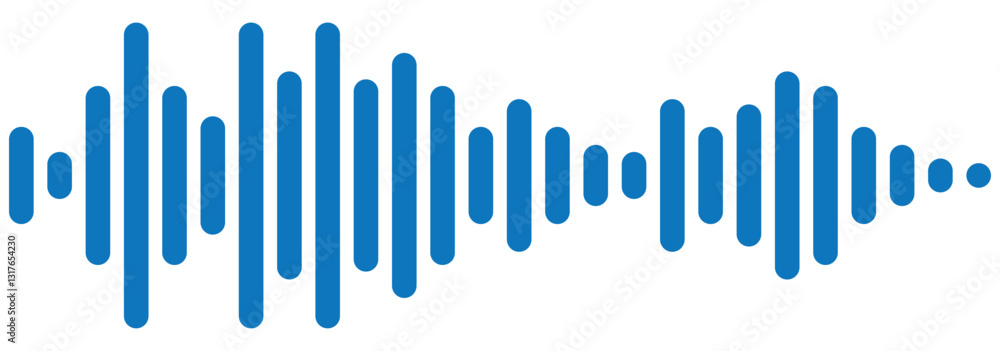 Fototapeta premium Sound waves icon Vector logo sign