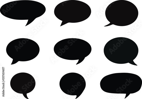 Set of Speech Bubbles – High-Quality Vector Collection for Chat, Comics, and Design Elements