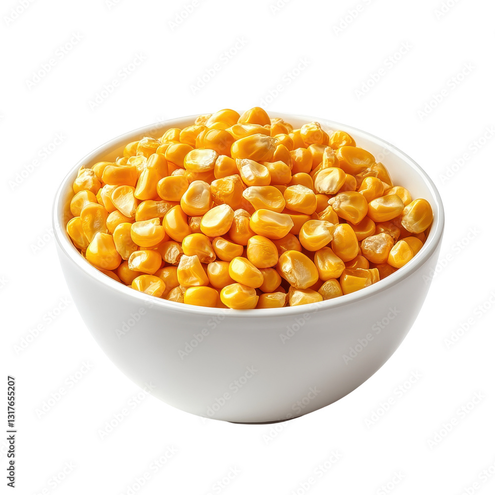yellow corn kernels with white bowl png isolated on white transparent background yellow corn kernels with white bowl png isolated on white transparent background