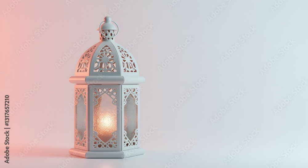 Elegant Monochromatic White Ramadan Lantern Elegant Monochromatic White Ramadan Lantern