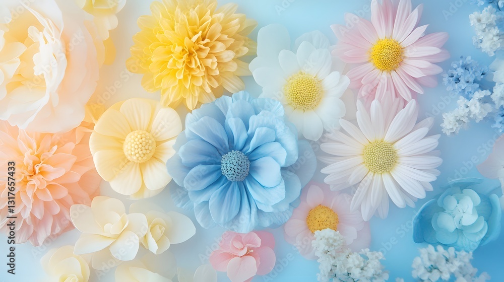 Obraz premium an assortment of colorful flowers. The flowers in bloom create a visual harmony and celebrate the beauty of spring