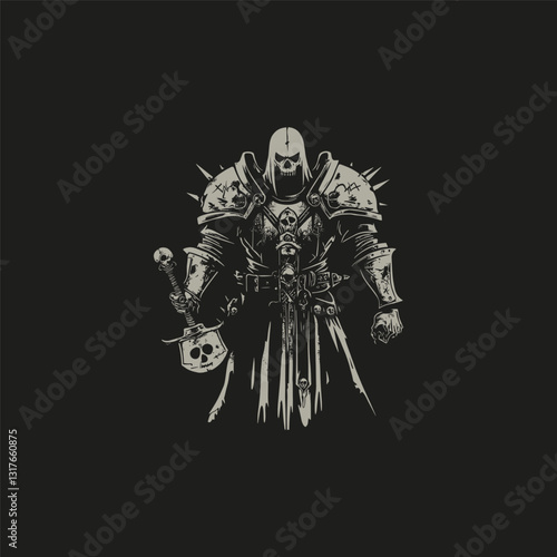 mighty executioner design vector template illustration