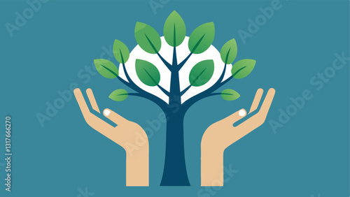 Hands Holding a Tree Two hands cradling a flourishing tree symbolizing how insurance policies foster the growth of financial investments and assets over time.