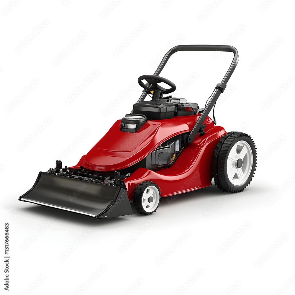 Fototapeta premium lawnmower isolated on white background