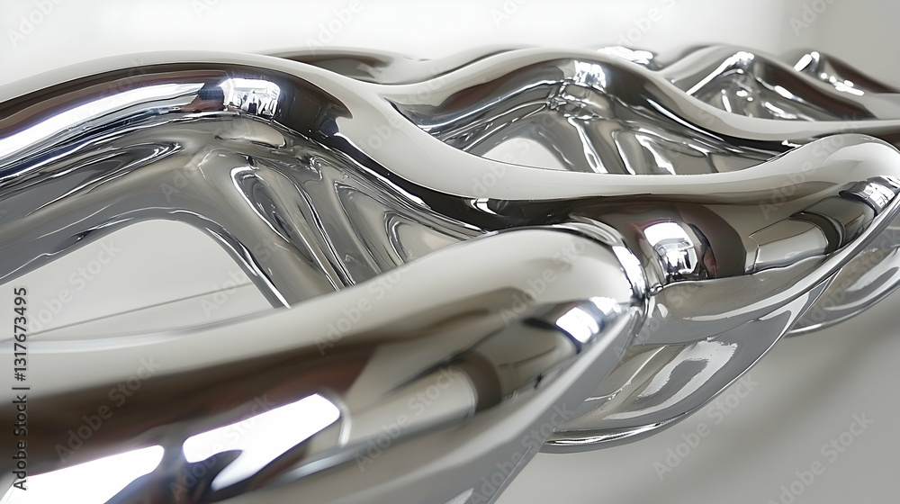 Chrome chain design, abstract background, industrial design concept, website header Chrome chain design, abstract background, industrial design concept, website header