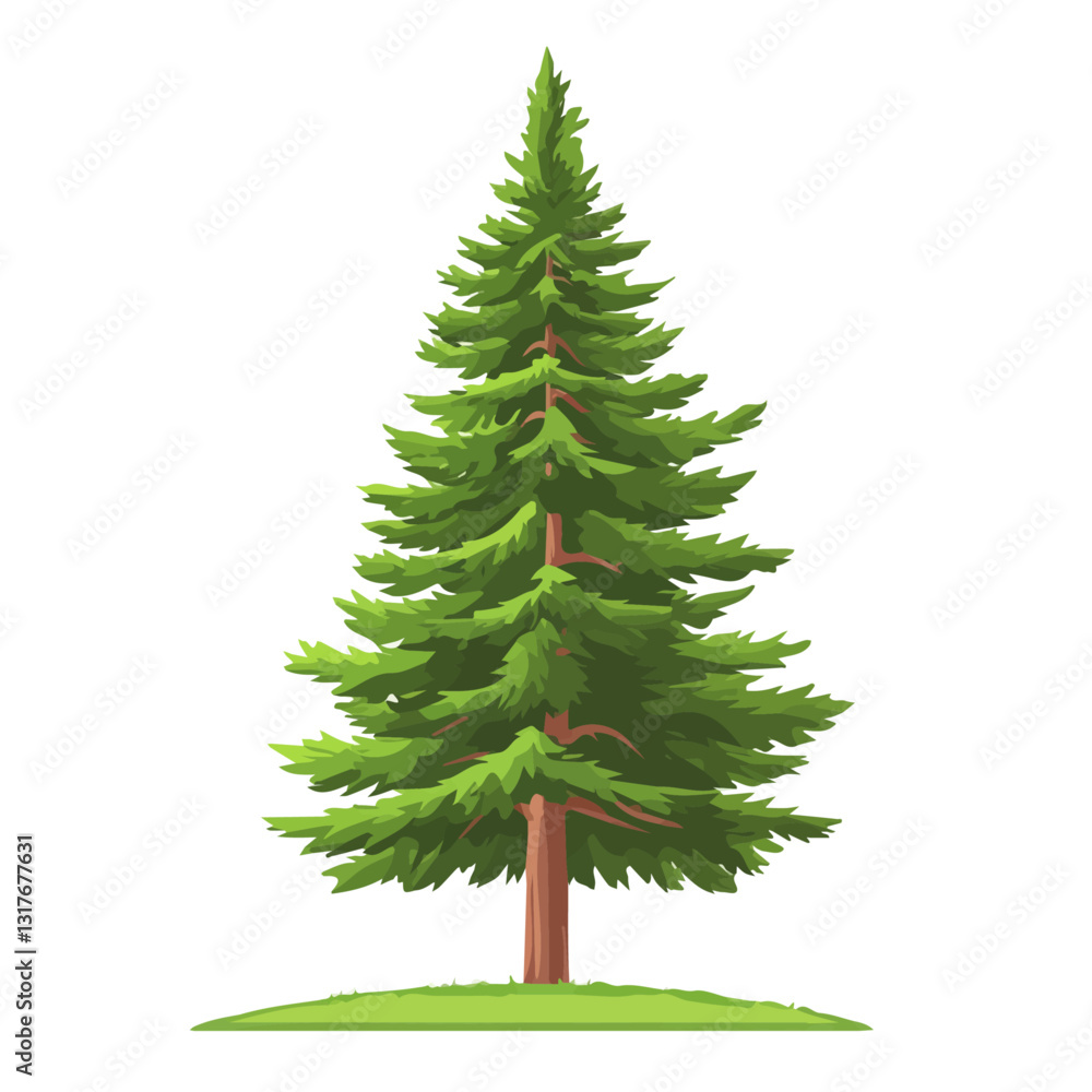2D flat vector illustration Cedar tree icon isolated on a white background.
2D flat vector illustration Cedar tree icon isolated on a white background.