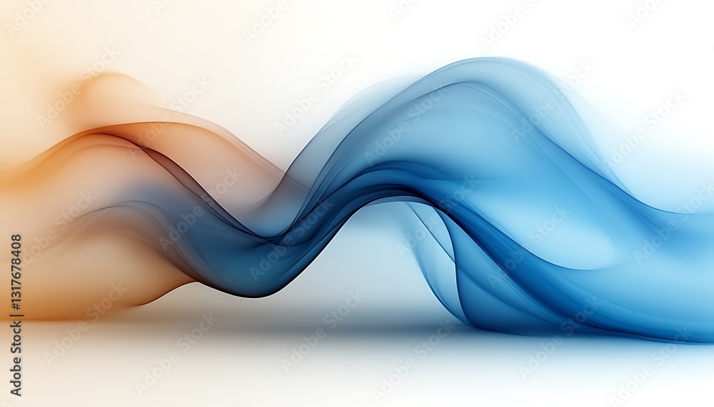 Obraz premium Abstract fluid shapes showing colorful waves and gradients against white background