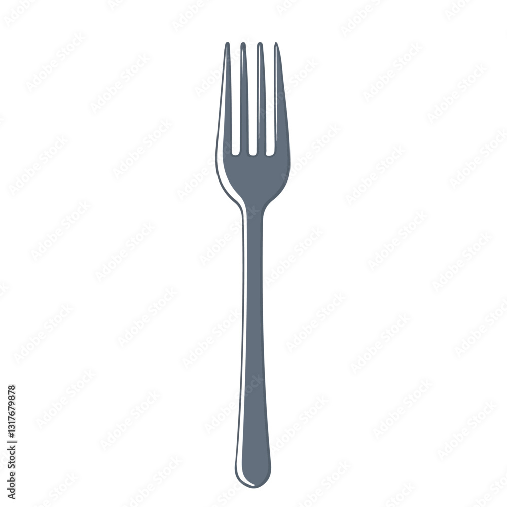 2D flat vector illustration Fork icon isolated on a white background.
2D flat vector illustration Fork icon isolated on a white background.