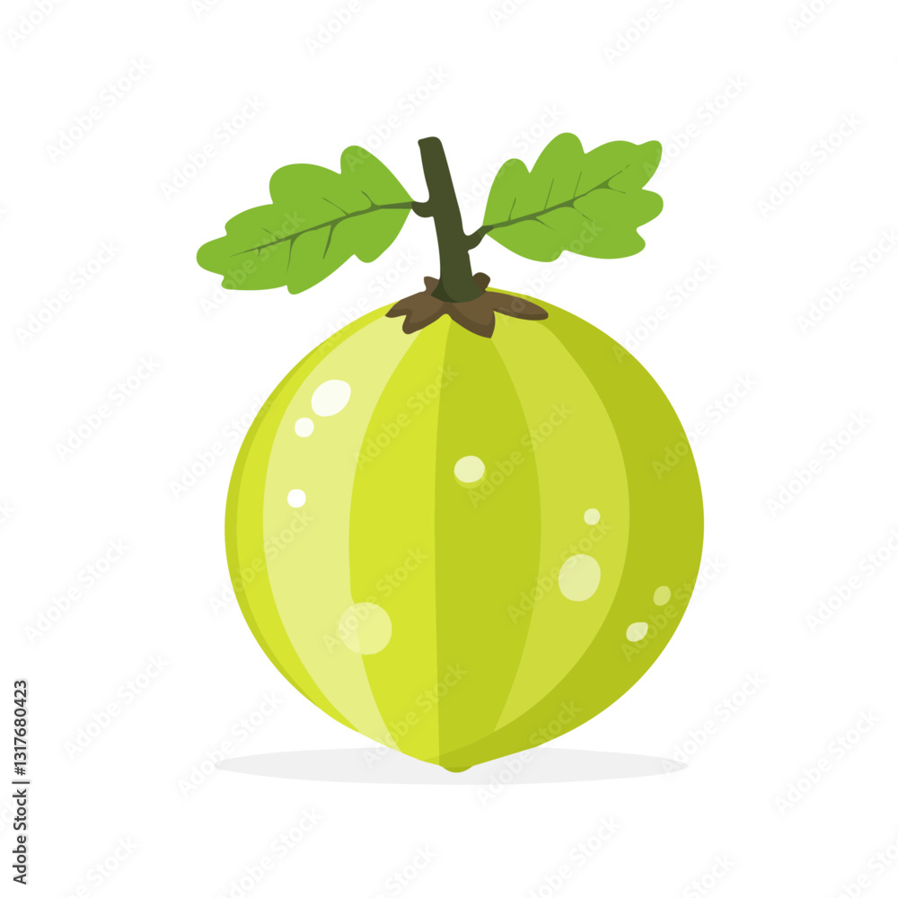 2D flat vector illustration Gooseberry icon isolated on a white background.
2D flat vector illustration Gooseberry icon isolated on a white background.