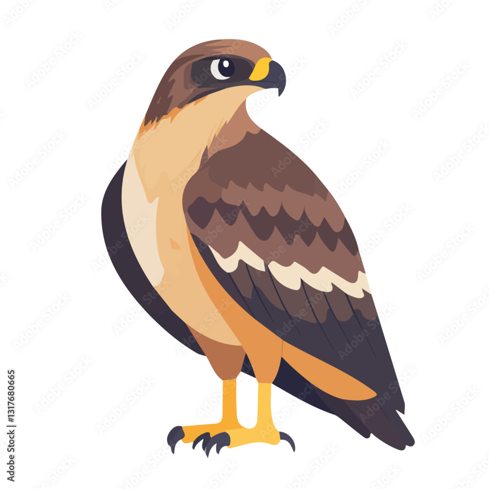2D flat vector illustration Hawk icon isolated on a white background.
2D flat vector illustration Hawk icon isolated on a white background.