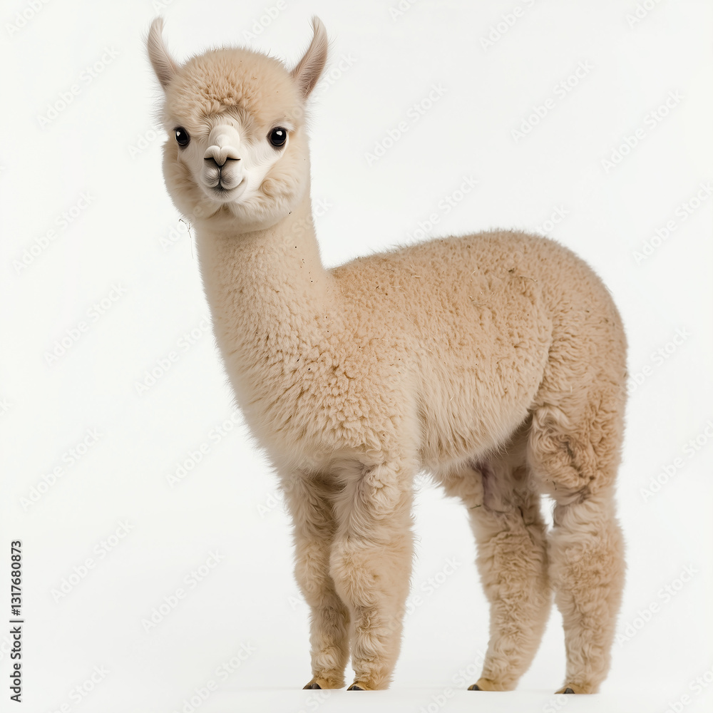 Curious Alpaca Profile View Isolated on White Background
Curious Alpaca Profile View Isolated on White Background