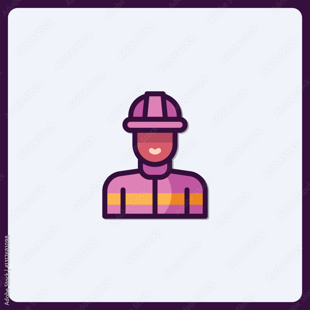 Stylized Icon Representation of a Race Car Driver in Striped Outfit Stylized Icon Representation of a Race Car Driver in Striped Outfit