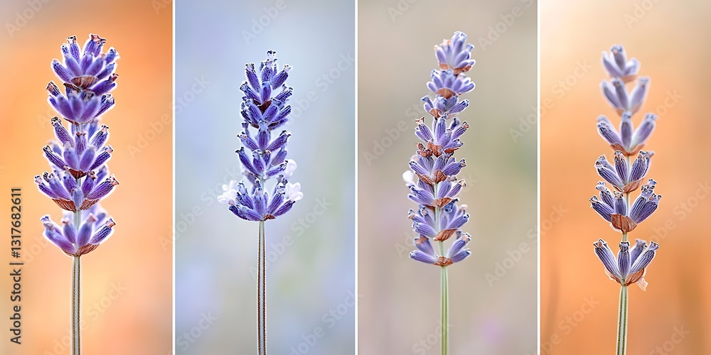 Naklejka premium Lavender flowers, close-up, soft background