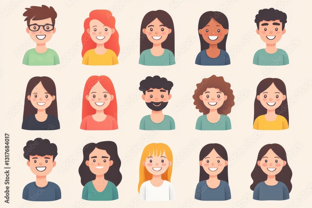 Diverse group of people smiling and showing community spirit Diverse group of people smiling and showing community spirit