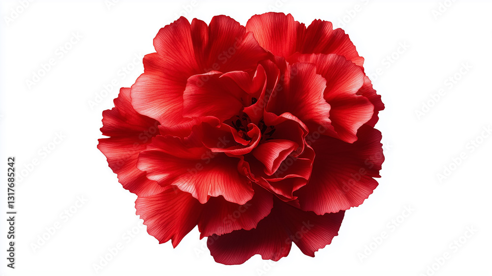 Red carnation isolated on white background
Red carnation isolated on white background