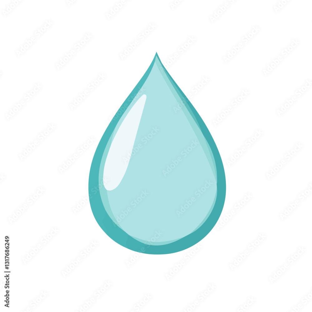 2D flat vector illustration Raindrop icon isolated on a white background.
2D flat vector illustration Raindrop icon isolated on a white background.