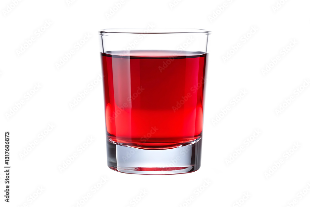 glass with red liquid image isolated on transparent