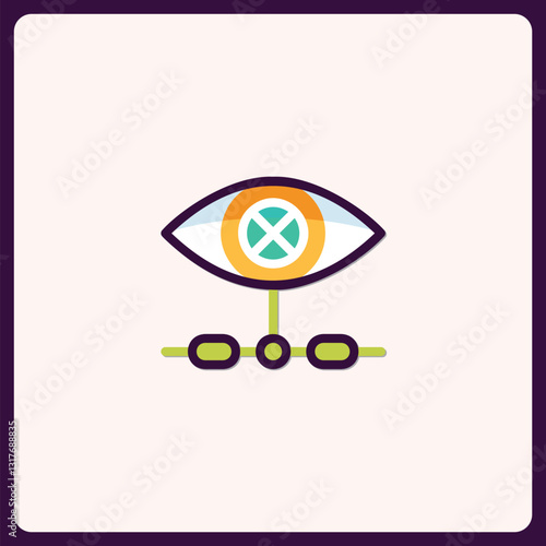 Visionary Network Connectivity, Insightful Data Streamlined Communication Icon