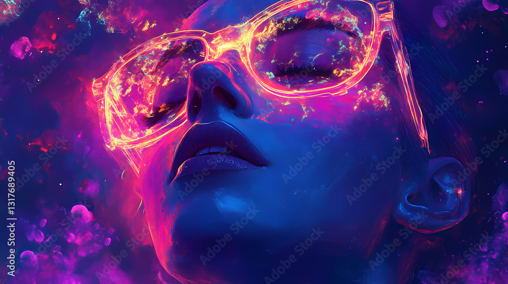 Pixelated dreams. Fluorescent Dreams. Illustration Pixelated dreams. Fluorescent Dreams. Illustration