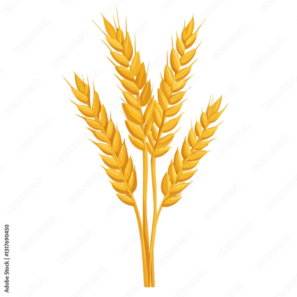 2D flat vector illustration Wheat Stalk icon isolated on a white background.
2D flat vector illustration Wheat Stalk icon isolated on a white background.
