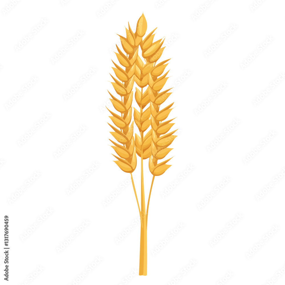 2D flat vector illustration Wheat Stalk icon isolated on a white background.
2D flat vector illustration Wheat Stalk icon isolated on a white background.