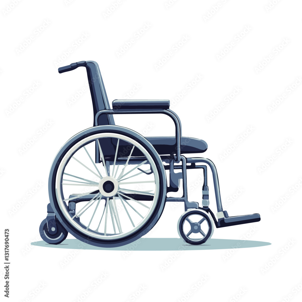 2D flat vector illustration Wheelchair icon isolated on a white background.
2D flat vector illustration Wheelchair icon isolated on a white background.