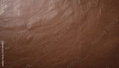 Wallpaper Mural Pixel leather texture with a worn-in look in faded brown tones, showing soft creases and slight fading, displayed from different angles on a white background. Torontodigital.ca