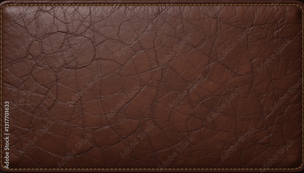Fototapeta premium Retro 8-bit pixel leather texture with a rich, glossy chocolate brown surface, featuring subtle imperfections and stitching details, displayed from multiple angles.