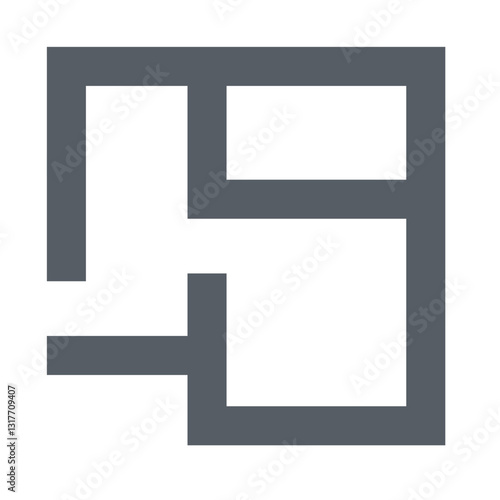 A Cozy Minimalist Apartment Floor Plan Design Showcasing A Simple Yet Functional Layout With Clean Lines And A Muted Grey Color Palette