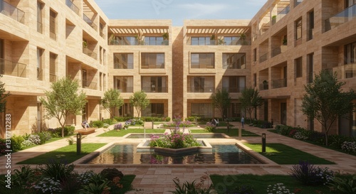 Wallpaper Mural U-Shaped Mediterranean Mid-Rise Residential Complex Design Torontodigital.ca