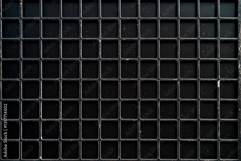 Black Grid Pattern with Square Cells for Sorting and Organizing Materials Black Grid Pattern with Square Cells for Sorting and Organizing Materials