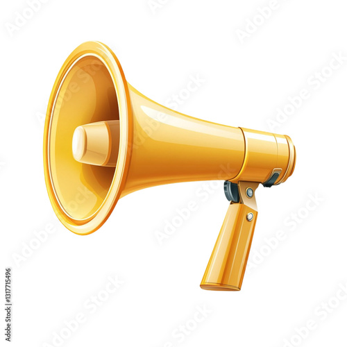 Golden Megaphone Announcement Loudspeaker
