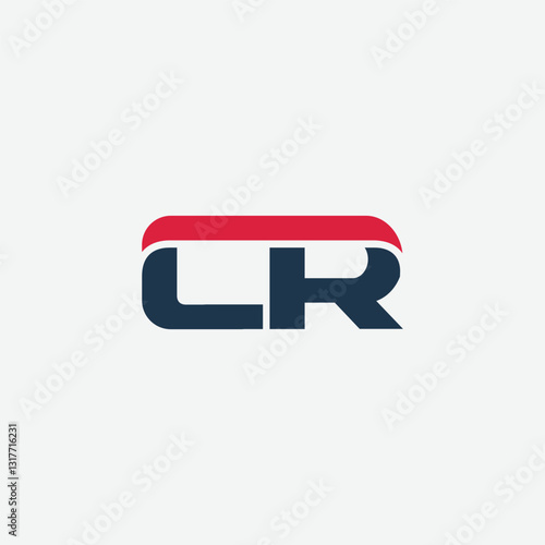 Abstract CR monogram logo design concept