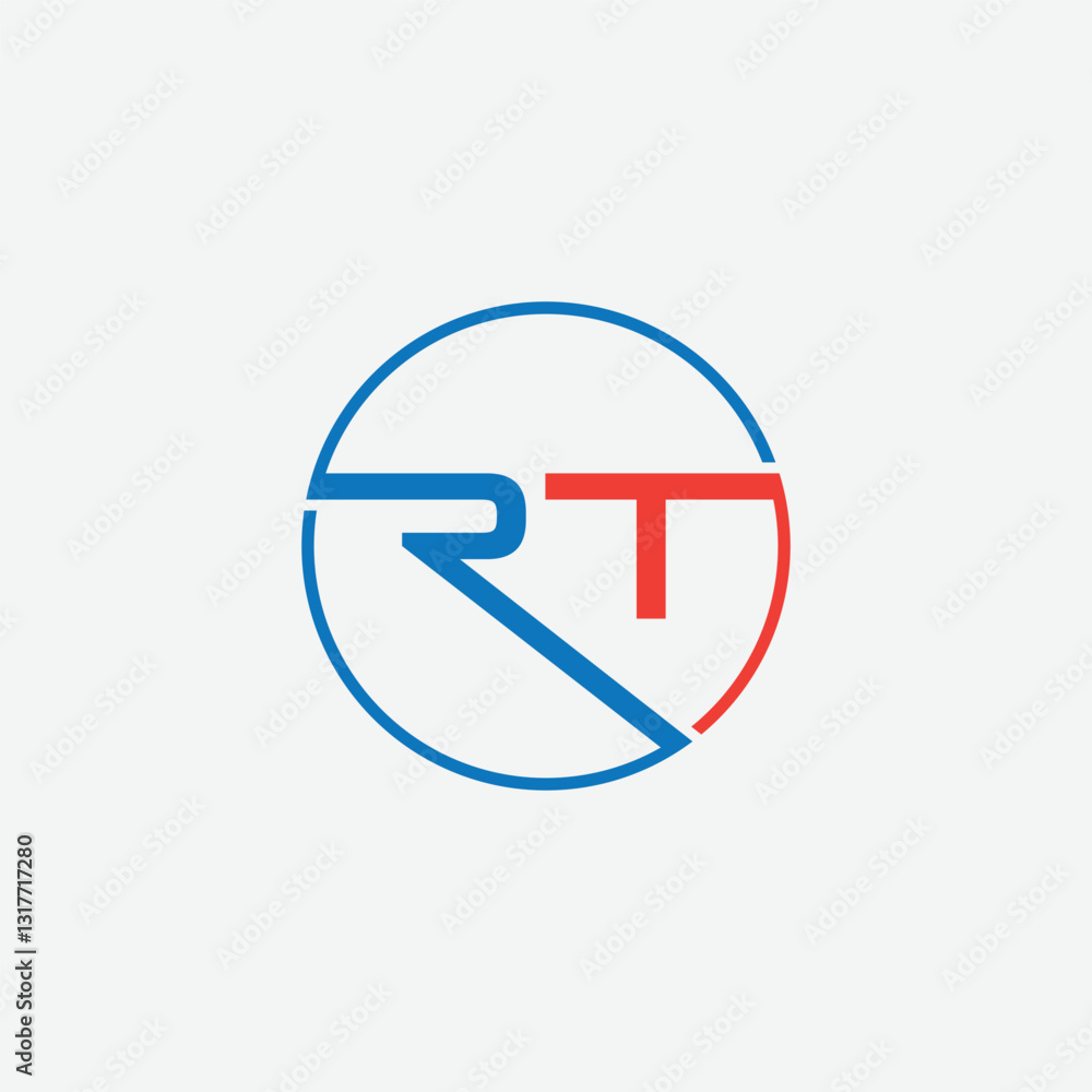 Abstract RT monogram logo design concept Abstract RT monogram logo design concept