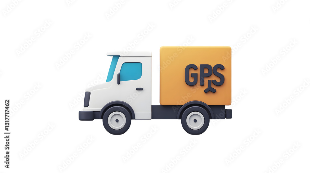GPS-enabled Delivery Truck: Modern Logistics and Transportation Icon GPS-enabled Delivery Truck: Modern Logistics and Transportation Icon