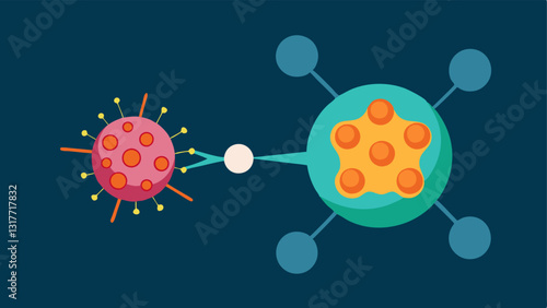 Skin Cell Interaction An image depicting the interaction between nanoparticles and melaninproducing cells melanocytes showing how nanoparticles break down excess melanin.