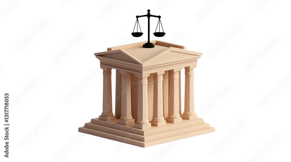 Symbol of Justice: Architectural Design with Pillars and Scales for Legal Themes Symbol of Justice: Architectural Design with Pillars and Scales for Legal Themes