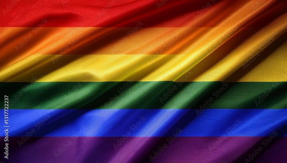 Waving LQBT flag background rainbow cloth Waving LQBT flag background rainbow cloth