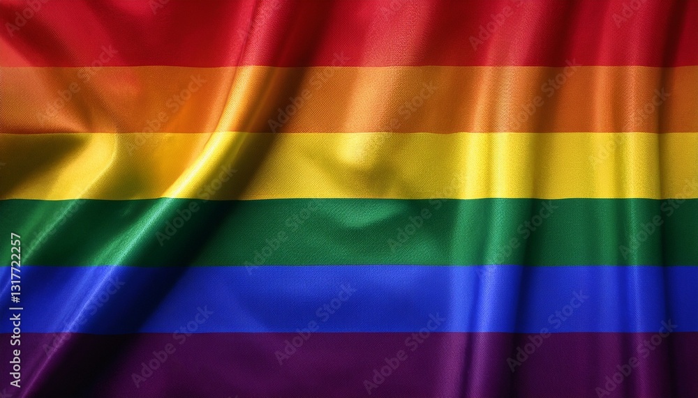 Fototapeta premium Waving LQBT flag background rainbow cloth