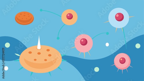 Skin Cell Regeneration Illustrate an animation of skin cells being rep by new shiny cells due to the influence of nanotechnology.