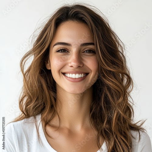 a woman with a beautiful smile , Generative art.