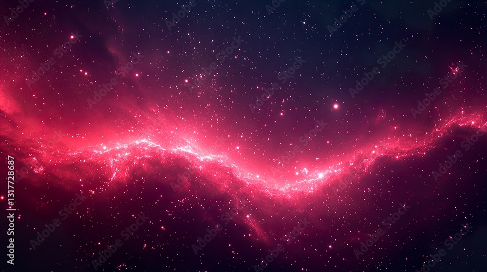 Fototapeta premium Striking Red Light Beams on Black 