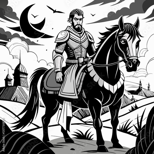 Horse rider warrior
